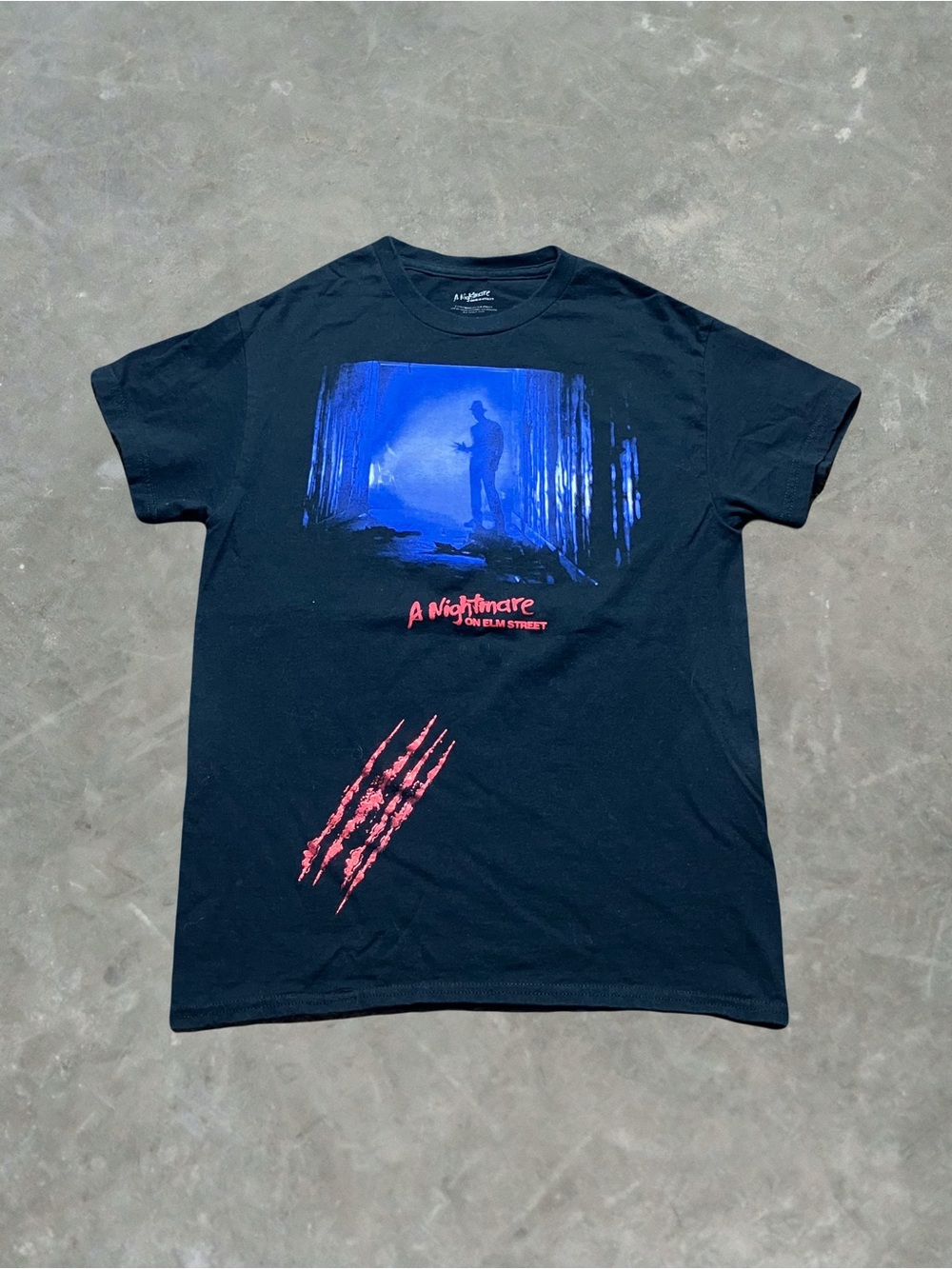 ☀️ A Nightmare On Elm Street Never Sleep Again Graphic Tee Mens Size S Black